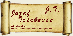 Jožef Tričković vizit kartica